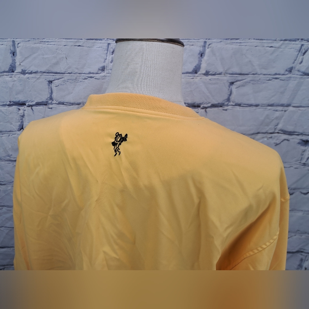 Ashworth Mens Golf Jacket Windbreaker Yellow Weather System Rain Resistant Large - Picture 9 of 16